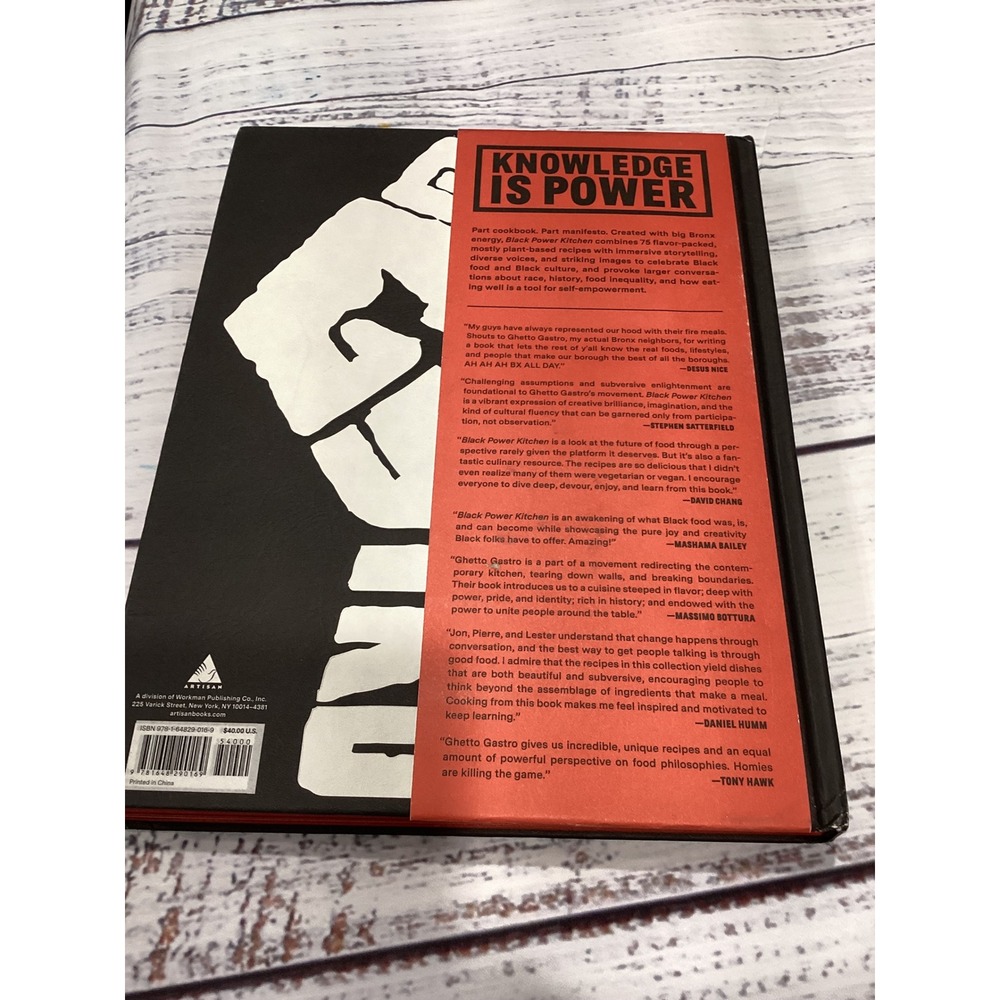 Ghetto Gastro Black Power Kitchen Cookbook Hardcover Jon Gray 1st Printing 2022 - Picture 4 of 5